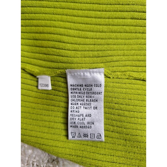 AUGUST SILK Y2K Ribbed Sweater Top Women's Large Lace Trim V-Neck Short Sleeve - Picture 7 of 7